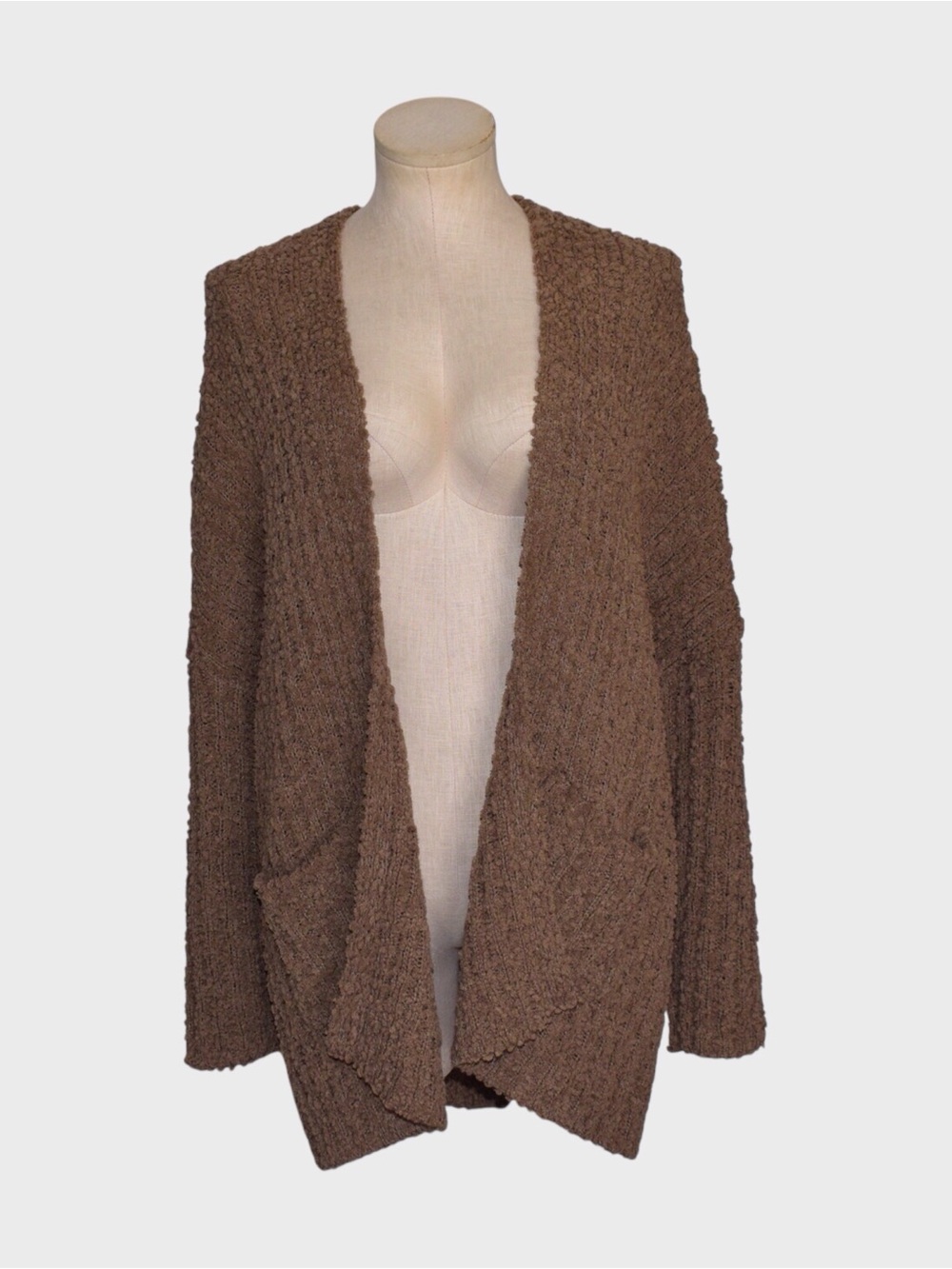 Sabrina Lauren Soft Textured Open Front Cardigan